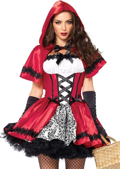 Little red riding hood costume women. KOJOOIN Little Red Riding Hood Costume Women Halloween Party Dress with Cape Adult Role-Play Costumes Red Black S. 5.0 out of 5 stars 1. $48.93 $ 48. 93. 