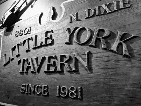 Little york tavern. In a building that was originally constructed in the 1835, The original Little York Tavern was established in 1981 on the corner of Little York Rd and North Dixie Dr. With the atmosphere of an old-time tavern, it was a well-known local hang-out for those seeking a good time with a laid-back atmosphere. 