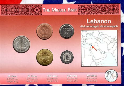 Littleton World Coin Set Lebanon w/card UNC 1996-2009 500 …