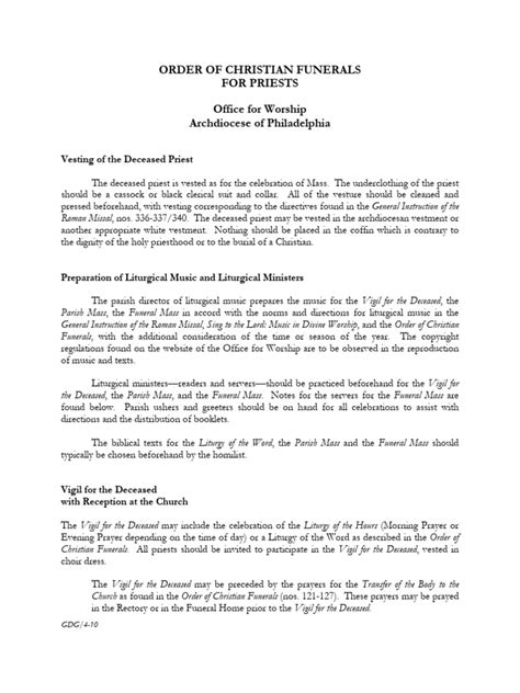 Liturgical funeral service.  1686 The Order of Christian Funerals (Ordo exsequ...