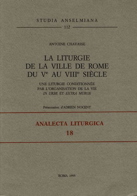 Liturgie de la ville de rome du ve au viiie siècle. - Manual de limba romana editura art.