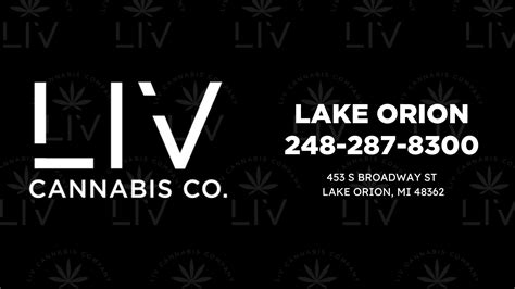 LIV Lake Orion Delivery Delivery Order online Recreational 4.2 ( 5 reviews) · Free delivery · $50.00 minimum · Open today 9:00 AM - 7:00 PM Store details (248) 287-8300 Menu …