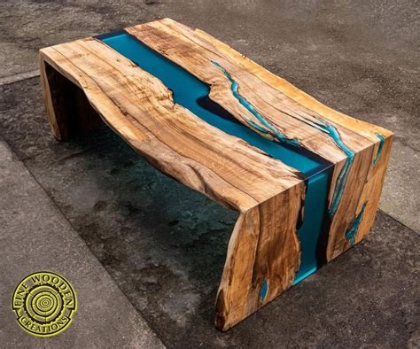 Live Edge Waterfall Coffee Table - Etsy