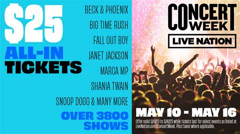 Live Nation Concert Week kicks off with $25 tickets