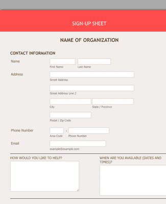 Live Sidekick Client Signup Sheet Form Template Jotform