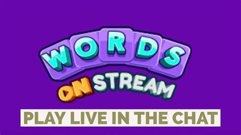 Live Stream Game WORDS on STREAM scan QR code with mobile camera