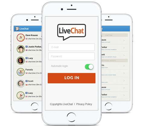 Live chat app. LiveChat is a software that helps you connect with customers, sell more, and provide excellent service. You can chat with visitors, use AI chatbots, integrate with 200+ apps, and access … 