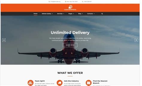 Live demo for Cargo Express Delivery Services Multipage HTML5 Website