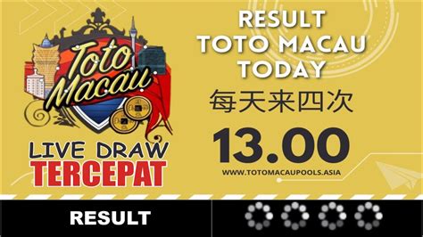 Live draw totomacau siang ini. Hasil avc challenge.