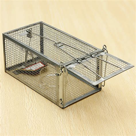 Live rat traps. Jul 27, 2022 · Dimensions. 6.6 x 3.5 x 0.9 inches. Weight. 4.3 ounces. Made2Catch Metal Rat Trap are holding the first place in 2023 as well. This mechanical trap is top of the line. The galvanized metal makes it easy to clean after a catch, giving you the freedom to reuse the trap multiple times. 