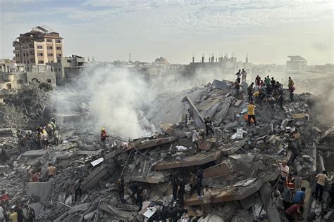 Live updates | Deluge of Israeli airstrikes destroy apartments in Gaza refugee camp