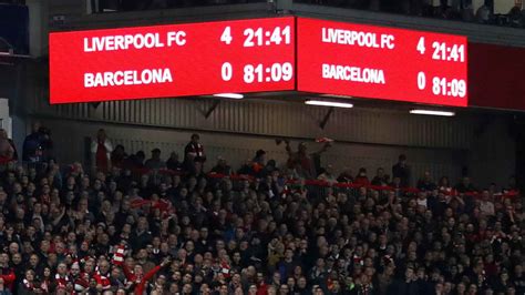 Liverpool Football Club vs Fútbol Club Barcelona
