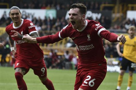Liverpool score twice late on to beat Wolverhampton 3-1 in the Premier League