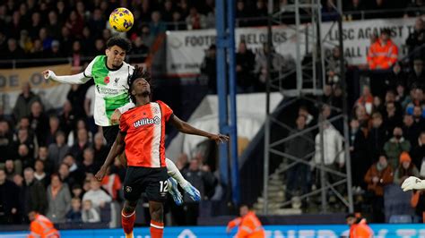 Liverpool strikes late through returning Luis Diaz to snatch a 1-1 draw at Luton in Premier League