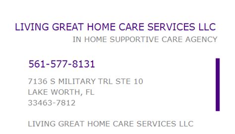 Living Great Home Care Services Llc - Lake Worth, FL CareListings