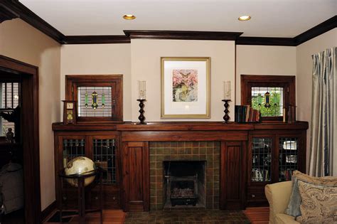 Living Room Craftsman Style Cabinetry