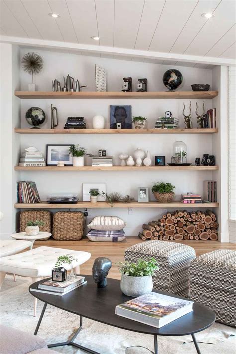 Living Room Display Shelves