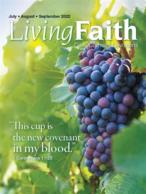 Living faith daily catholic devotions. Jul 2, 2023 · Living Faith provides brief daily Catholic devotions based on one of the Mass readings of the day. Published new each quarter, these reflections are written by women and men from a variety of backgrounds - lay people as well as clergy and religious. Learn more. 