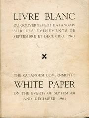 Livre blanc du gouvernement katangais sur les événements de septembre et decembre 1961. - Briggs and stratton model 80202 manual.