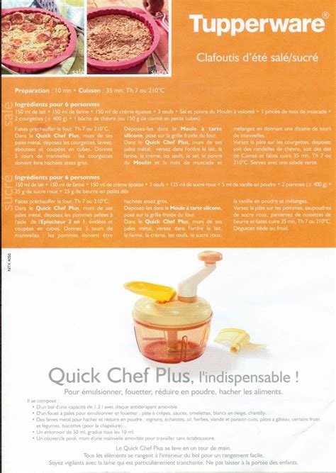 Livre de recette quick chef tupperware. - New haven clock movement repair manual.