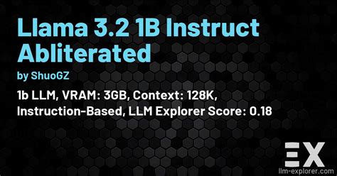 Llama 1b.  Features: 1b LLM, VRAM: 2.  This paper presents a new set of found...