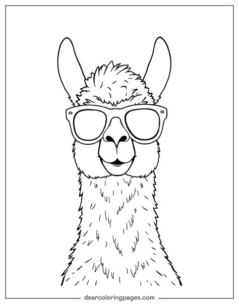 Llama Coloring Shee