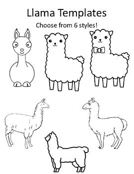 Llama Template Llama Poster Llama Bulletin Board Llama Coloring Llama Outline
