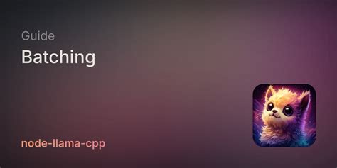 Llama cpp batching.  It may be more efficient to process in larger chunks.  2 days ago · New ...