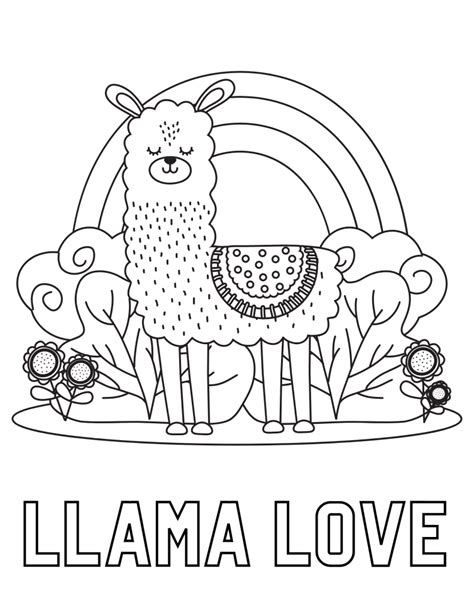 Llamas Coloring Pages