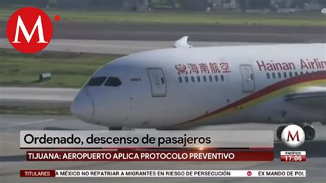 Llega a Tijuana vuelo desde China; aplican protocolo a pasajeros