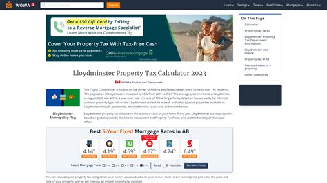 Lloydminster Property Tax 2024 Calculator & Rates - WOWA.ca