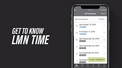 Lmn time. This video illustrates how your crews/foreman use LMN Time and what it looks like for them in the field. The application is designed to be easy to use and h... 