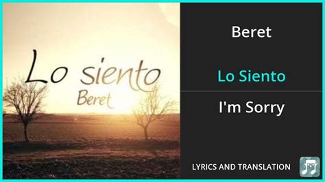 Lo siento in english. Things To Know About Lo siento in english. 