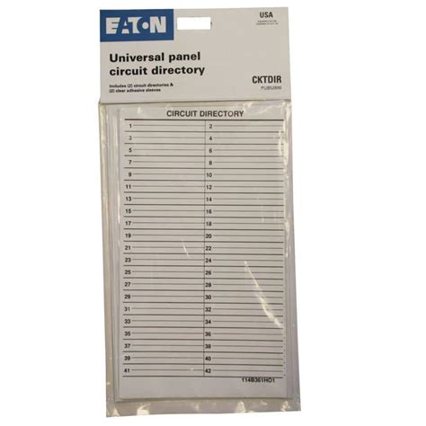 Load Center Circuit Directory (2-Pack) - The Home Depot