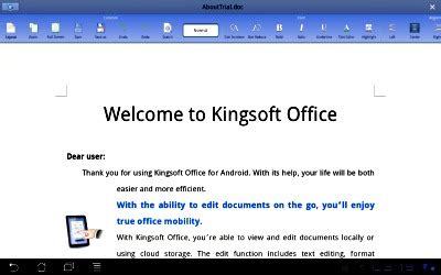 Load Kingsoft Office portable