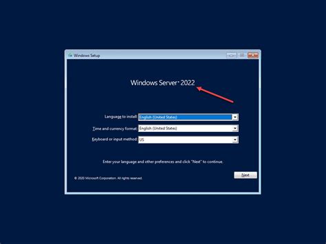 Load MS operation system win 2022