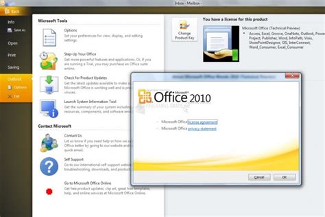 Load Office 2010 web site 