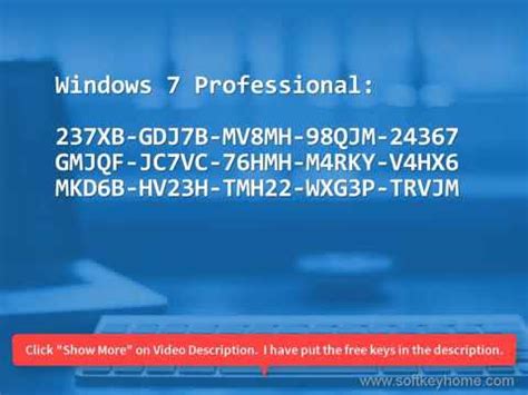Load microsoft windows 7 for free key
