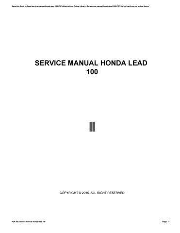 Load service manual honda lead 100. - Getting the most out of your mentoring relationships a handbook for women in stem.