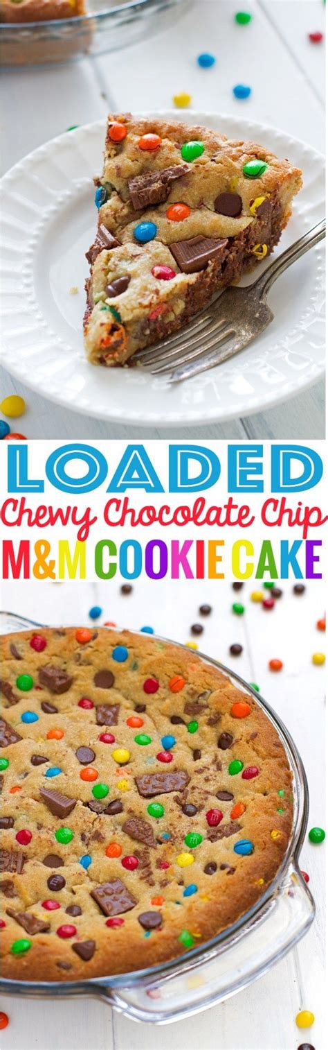 Loaded Chewy Chocolate Chip M&M Cookie Cake Recipe | Little Spice Jar (2024)