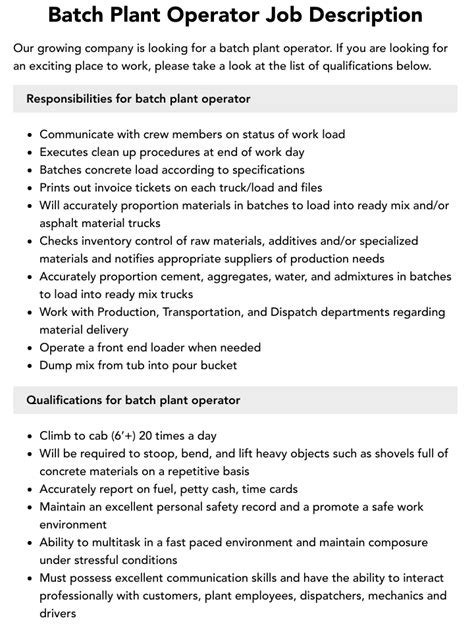 Loader Operator/Plant Operator Job Opening in Emporia, KS at Concrete …