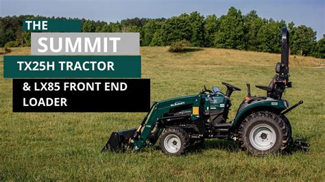 Loader tractor.  TractorData.  The Summit TX25H Tractor with LX85 Front-End...