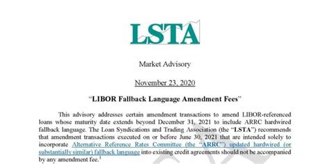 Loan Agreement: LIBOR Fallback Language (Amendment …