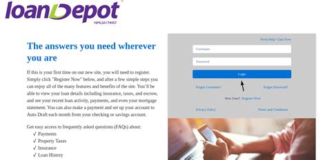 Loandepot loan administration login. Are you applying for a loan from loanDepot? Login to your account and complete your application online. You can also check your loan status, upload documents, and communicate with your loan officer. Don't have an account yet? Register now and get started. 