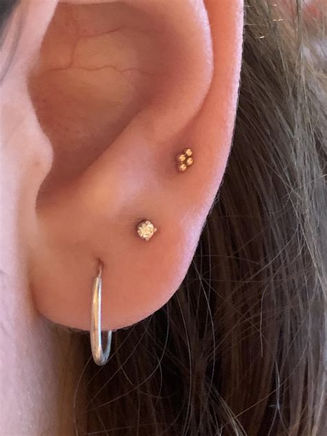 Lobe piercing. With a piercing gun, however, Thompson notes there’s a greater likelihood of having earlobe holes that don’t exactly line up, especially if you’re getting pierced by someone without a ton of ... 