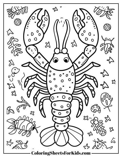 Lobster Coloring Shee