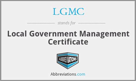 The Graduate Certificate in Local Governmen