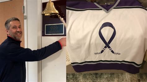 Local pancreatic cancer survivor raising awareness with hockey
