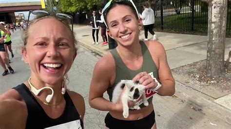 Local woman running Chicago Marathon stops to help kitten alone on side of the course