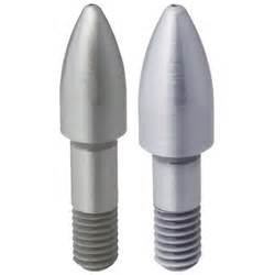 Locating Pins - Large Head, Bullet Nose, Compact - Threaded